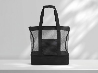 Сумка для шопинга и пляжа Coolmesh с изотермическим отделением внизу, черный