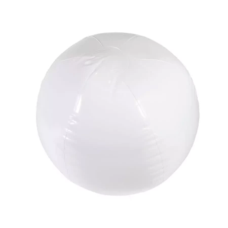 Мяч пляжный надувной; белый; D=40 см (накачан), D=50 см (не накачан), ПВХ