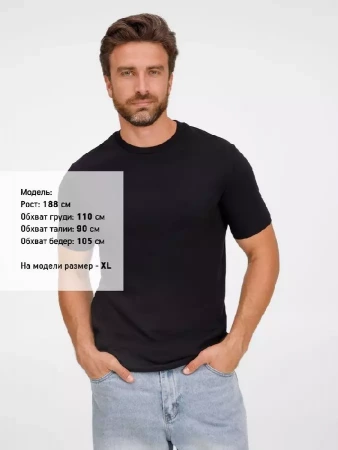 Футболка унисекс T-Bolka 180, черная, размер M