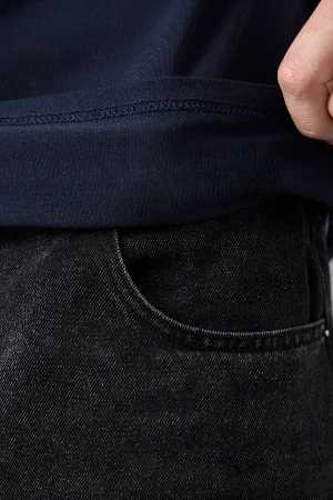 Футболка мужская STAN хлопок/эластан 180, 37, Тёмно-синий,  (46)  (52/XL)