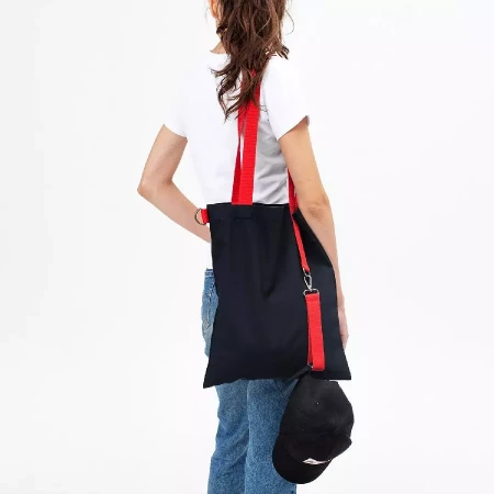 Шоппер Superbag black (чёрный с красным)