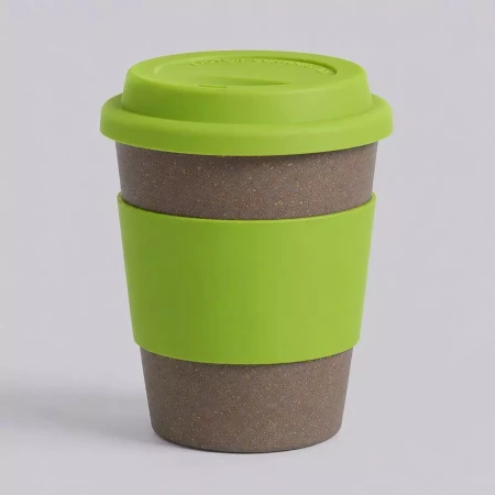 Стакан с силиконовой крышкой Cafe, зеленое яблоко