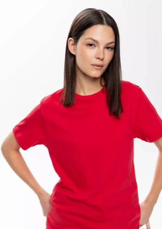 Футболка унисекс без бокового шва STAN хлопок 160, 02, Красный,  (14)  (44/XS)