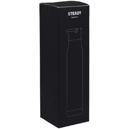 Термобутылка Steady, черная