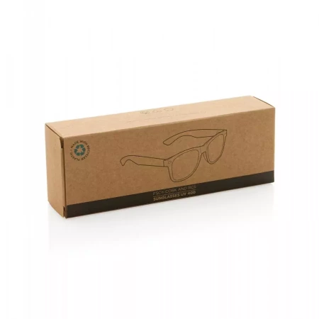 Солнцезащитные очки Cork из переработанного пластика, UV 400 (Черный цвет)