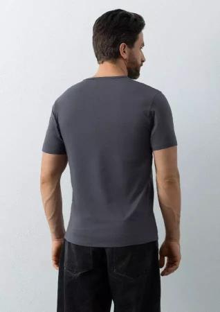 Футболка мужская STAN хлопок/эластан 180, 37, Тёмно-серый,  (100/1)  (56/XXXL)