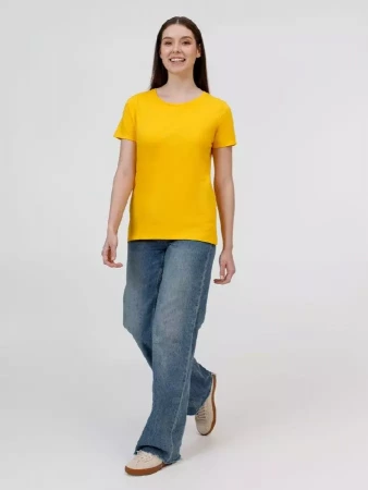 Футболка E190 женская серый меланж, размер M