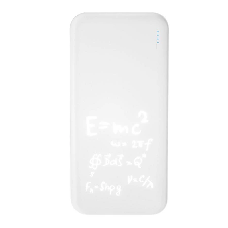 Внешний аккумулятор с подсветкой Люче (Luce) 10000 mAh, белый