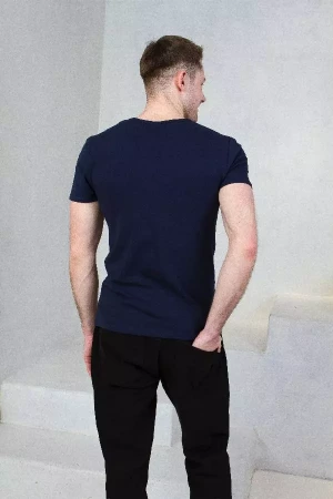 Футболка мужская STAN хлопок/эластан 180, 37, Тёмно-синий,  (46)  (56/XXXL)