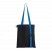 Шоппер Superbag black (чёрный с голубым)