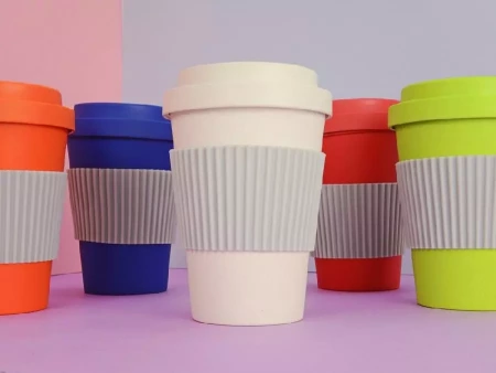 Термокружка Muffin из натуральных волокон, голубой