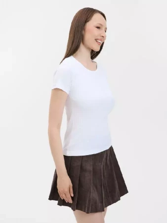 Футболка женская с круглым вырезом Lady 220 белая, размер M