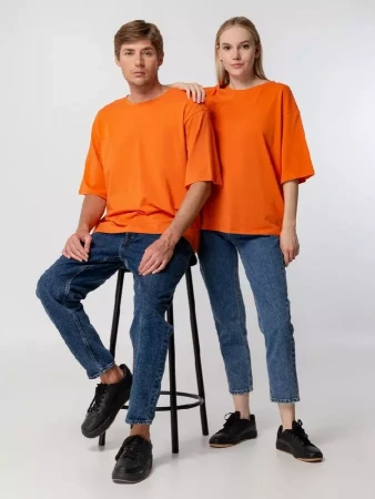 Футболка унисекс оверсайз Street Vibes, оранжевая, размер XL/XXL