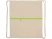 Рюкзак-мешок хлопковый Lark с цветной молнией, натуральный/зеленое яблоко