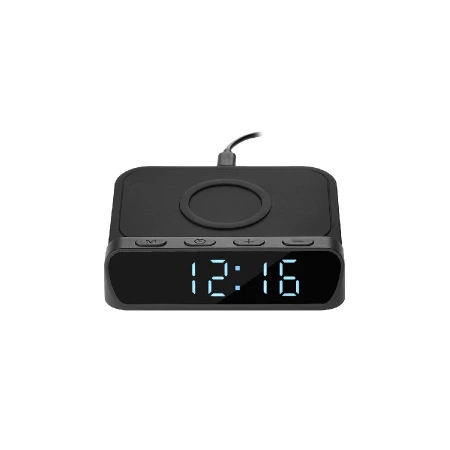 Зарядная станция с часами 15W Ригель (Rigel), черная