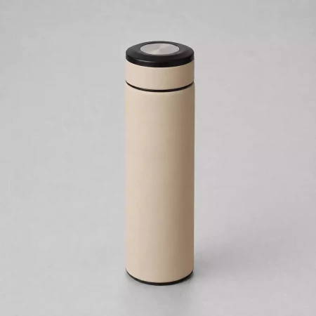 Термос Confident с покрытием soft-touch 420мл, бежевый