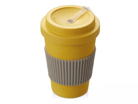 Термокружка Muffin из натуральных волокон, желтый