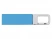 Флеш-карта USB 2.0 16 Gb с карабином Hook, голубой/серебристый