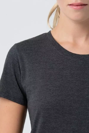 Футболка женская Regent Fit Women черный меланж, размер S