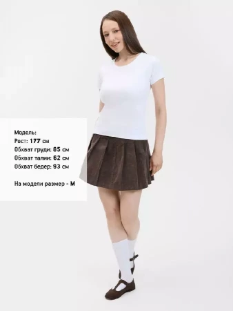 Футболка женская с круглым вырезом Lady 220 белая, размер M