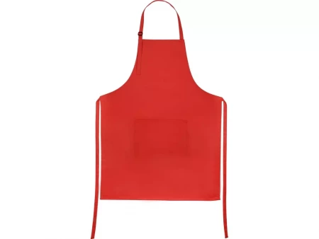 Хлопковый фартук 180gsm, красный