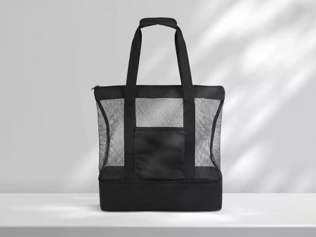 Сумка для шопинга и пляжа Coolmesh с изотермическим отделением внизу, черный