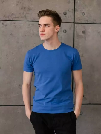 Футболка мужская STAN хлопок/эластан 180, 37, Синий,  (16/1)  (54/XXL)