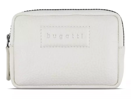Ключница BUGATTI Elsa, с защитой данных RFID, белая, воловья кожа/полиэстер, 11х2х7 см