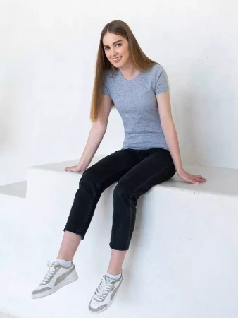 Футболка женская STAN хлопок 150, 02W, Ярко-зелёный,  (26)  (52/XXL)