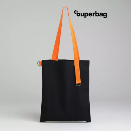 Шоппер Superbag black (чёрный с оранжевым)