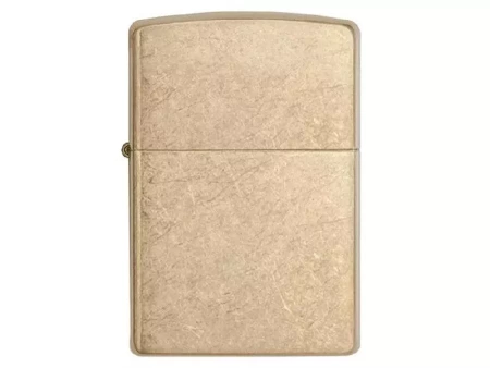 Зажигалка ZIPPO Armor™с покрытием Tumbled Brass, латунь/сталь, золотистая, матовая, 38x13x57 мм