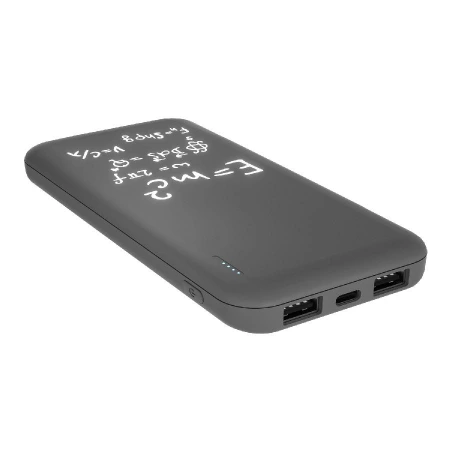 Внешний аккумулятор с подсветкой Люче (Luce) 10000 mAh, серый