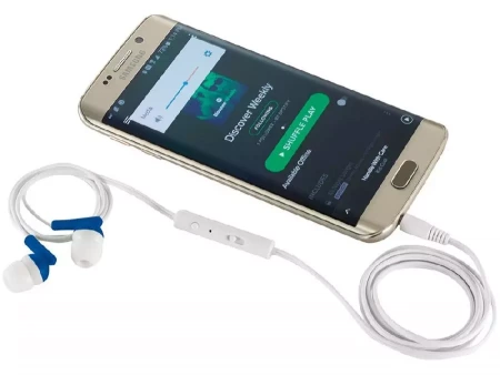 Наушники Earbuds, ярко-синий