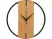 Деревянные часы с металлическим ободом, диаметр 30 см, Time Wheel, натуральный/черный