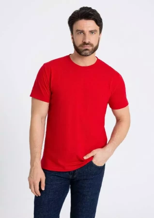 Футболка мужская STAN хлопок 180, 08, Красный,  (14)  (48/M)