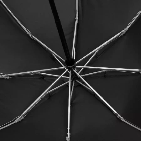 Зонт наоборот складной Futurum со светоотражающим кантом, черный