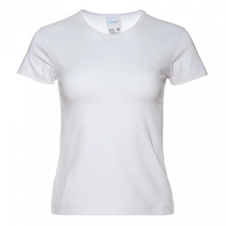 Футболка женская STAN хлопок/эластан 180, 37W, Белый,  (10/1)  (52/XXL)