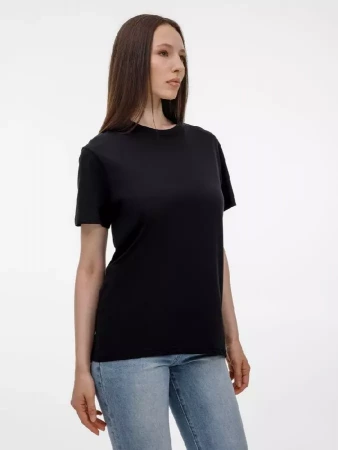 Футболка унисекс T-Bolka 180, черная, размер XS