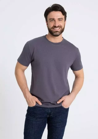 Футболка мужская STAN хлопок 180, 08, Тёмно-серый,  (100/1)  (52/XL)