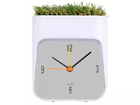 Часы настольные Grass, белый/зеленый