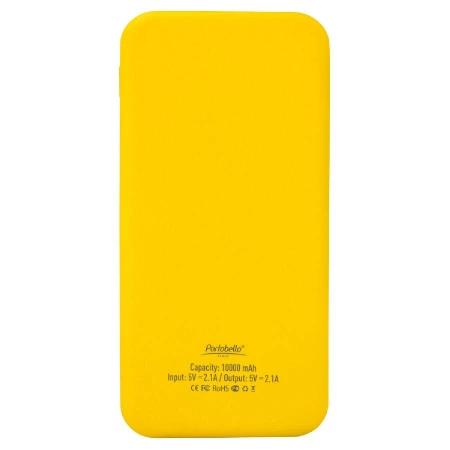 Внешний аккумулятор с подсветкой Люче (Luce) Lemoni 10000 mAh, желтый